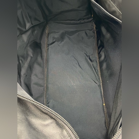 DunHill Leather Black Computer Shoulder Work Business Bag Messenger France Zip - Picture 12 of 16